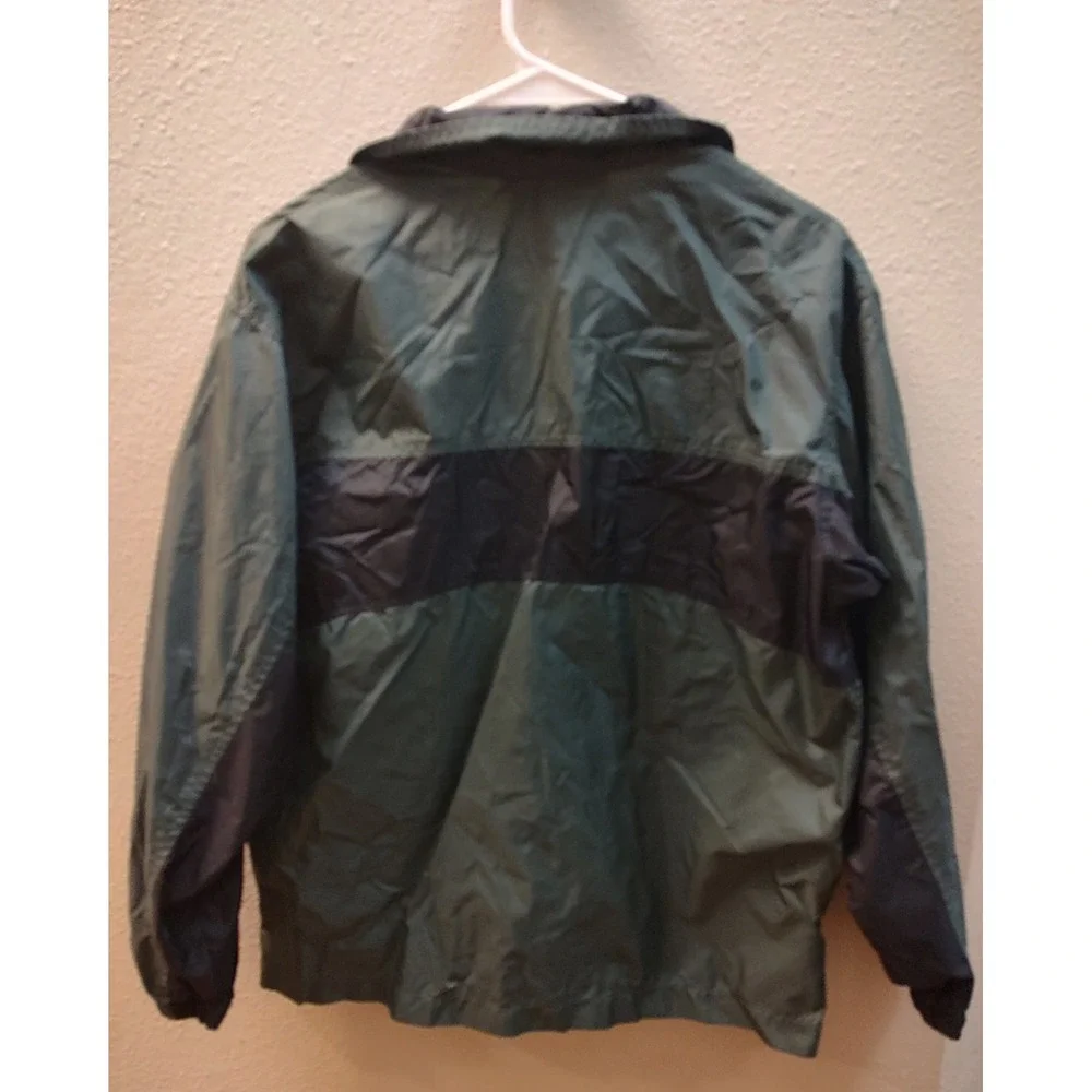 Columbia Sportswear Boys 14/16 Green Windbreaker Jacket Outdoor Hiking Coat B17